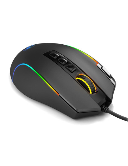 Mouse gaming Redragon Predator negru iluminare RGB,M612RGB-BK