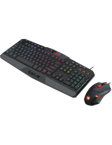 Kit tastatura si mouse Redragon S101 negru,S101-5-BK