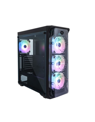 Carcasa Segotep LUX II neagra iluminare RGB,LUX-II-RGB-BK