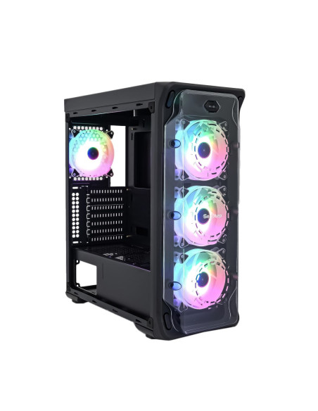Carcasa Segotep LUX II neagra iluminare RGB,LUX-II-RGB-BK