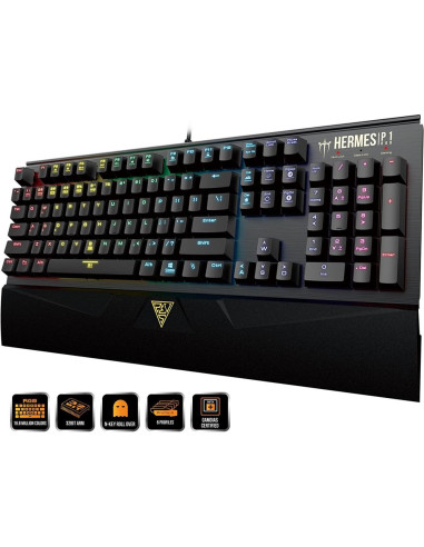 Tastatura gaming mecanica Gamdias Hermes P1 neagra iluminare