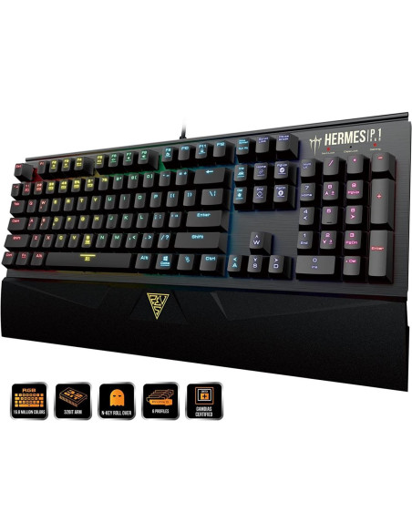 Tastatura gaming mecanica Gamdias Hermes P1 neagra iluminare