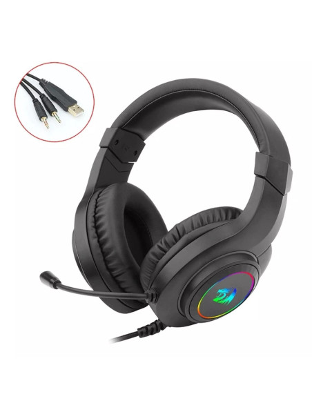 Casti gaming Redragon Hylas iluminare RGB negre,H260RGB-BK