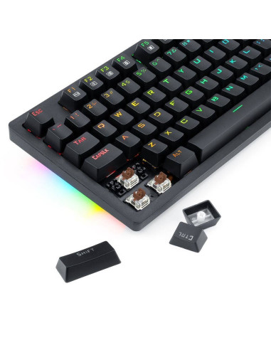 Tastatura gaming wireless si cu fir mecanica Redragon Knight