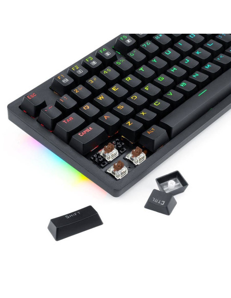 Tastatura gaming wireless si cu fir mecanica Redragon Knight