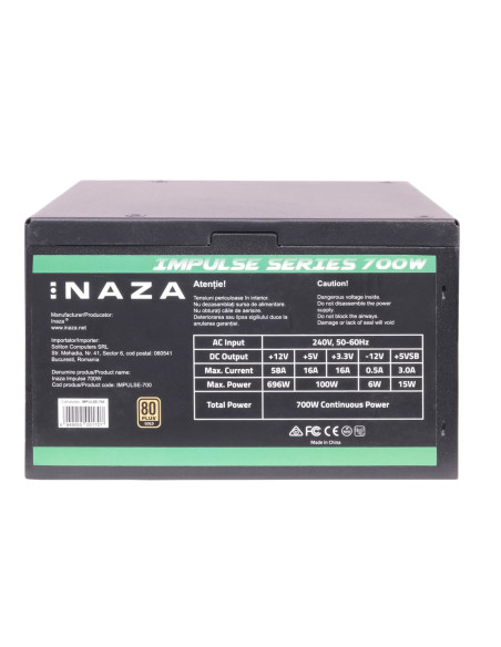 Sursa Inaza Impulse 700W 80 PLUS GOLD,IMPULSE-700