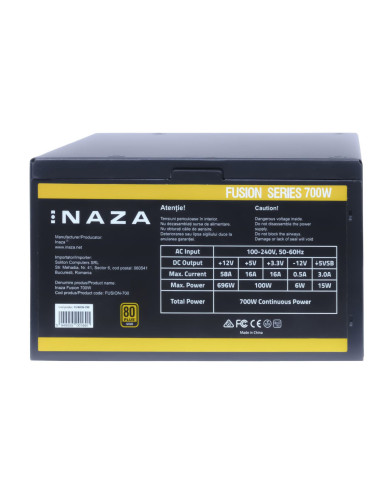 Sursa Inaza Fusion 700W 80 PLUS GOLD,FUSION-700