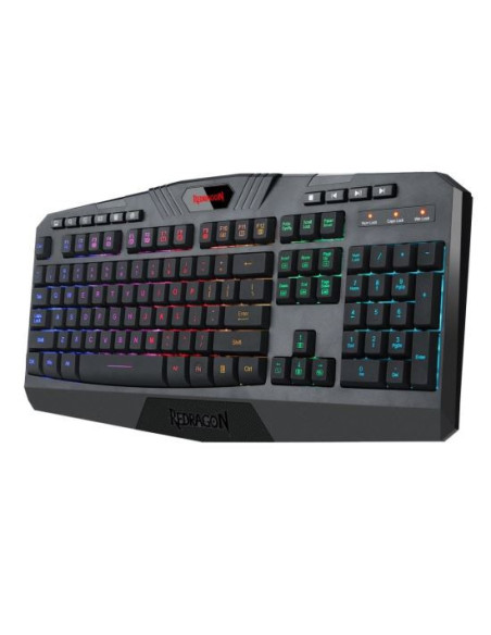 Tastatura gaming fara fir Redragon Harpe neagra iluminare