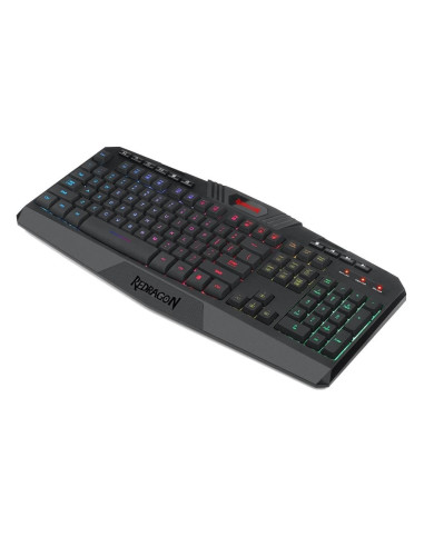 Tastatura gaming fara fir Redragon Harpe neagra iluminare