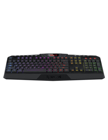 Tastatura gaming fara fir Redragon Harpe neagra iluminare