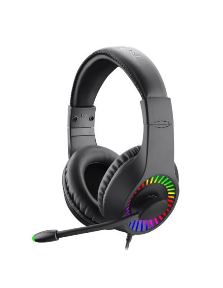 Casti gaming T-Dagger Caspian negre iluminare RGB,T-RGH211