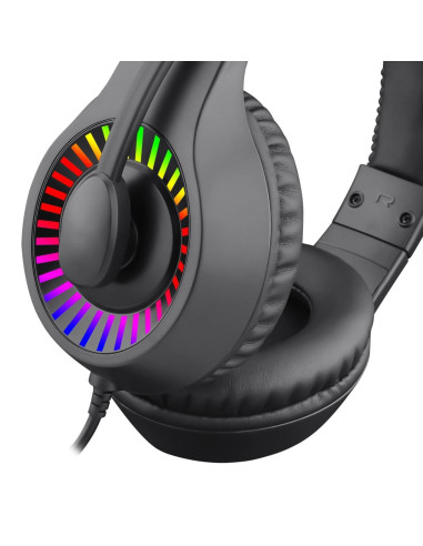 Casti gaming T-Dagger Caspian negre iluminare RGB,T-RGH211