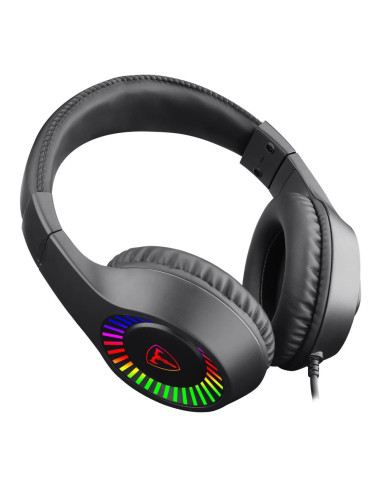 Casti gaming T-Dagger Caspian negre iluminare RGB,T-RGH211