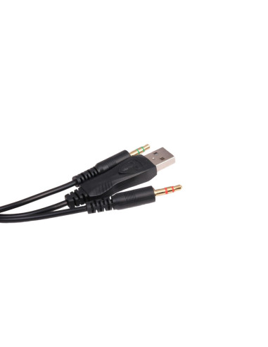 Casti gaming T-Dagger Caspian negre iluminare RGB,T-RGH211