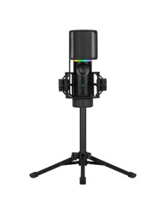 Microfon Streamplify MIC RGB cu trepied,MIC-48-RGB-TP-BK