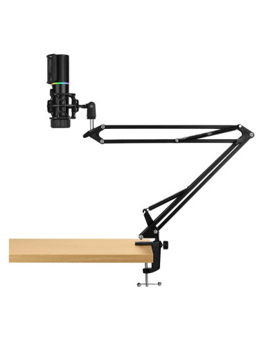 Microfon Streamplify MIC RGB cu brat tip pantograf cu