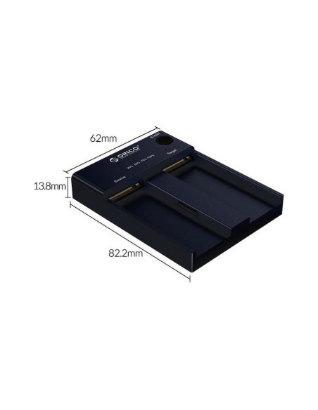 Rack SSD Orico M2P2-C3-C USB3.1 NVMe M.2 negru,M2P2-C3-C-EU-GY