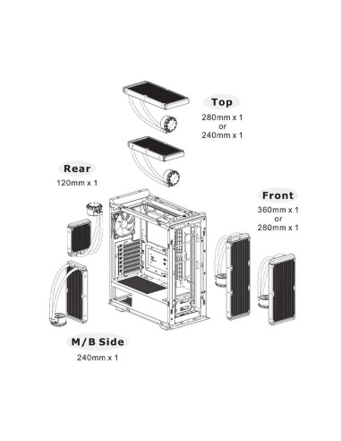 Carcasa Thermaltake Divider 500 TG Air neagra,CA-1T4-00M1WN-02