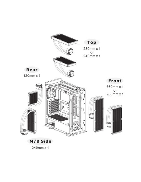 Carcasa Thermaltake Divider 500 TG Air neagra,CA-1T4-00M1WN-02