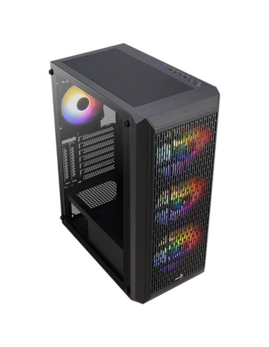 Carcasa Aerocool Beam V2 RGB neagra,BEAM-G-BK-V2