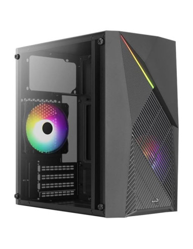 Carcasa Aerocool Raider Mini RGB neagra,RAIDER MINI-G-BK-V2