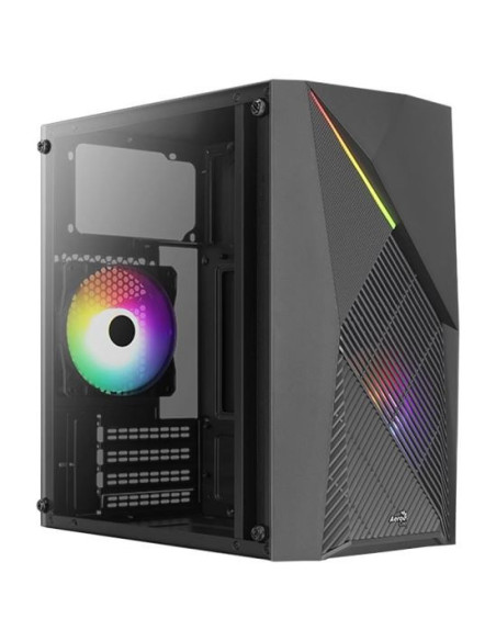 Carcasa Aerocool Raider Mini RGB neagra,RAIDER MINI-G-BK-V2