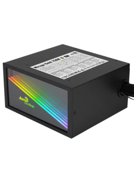Sursa full modulara Aerocool Mirage Gold 750W neagra iluminare Sursa full modulara Aerocool Mirage Gold 750W neagra iluminare