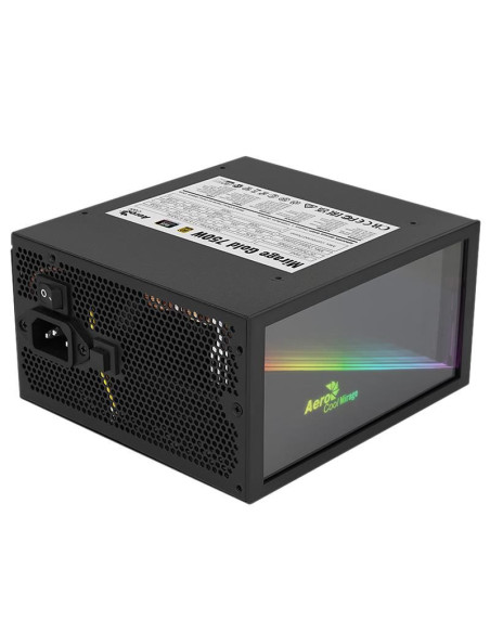 Sursa full modulara Aerocool Mirage Gold 750W neagra iluminare Sursa full modulara Aerocool Mirage Gold 750W neagra iluminare