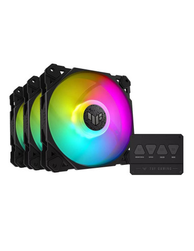 Set 3 ventilatoare ASUS TUF Gaming TF120 120mm iluminare
