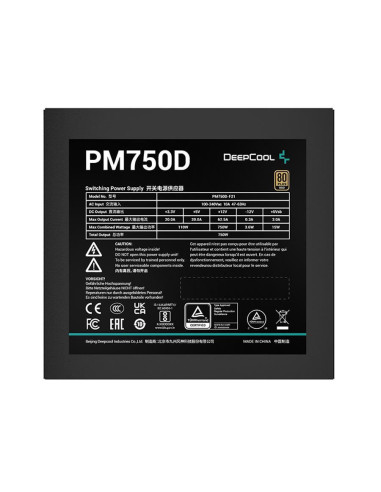 Sursa Deepcool PM750D 750W neagra,R-PM750D-FA0B-EU