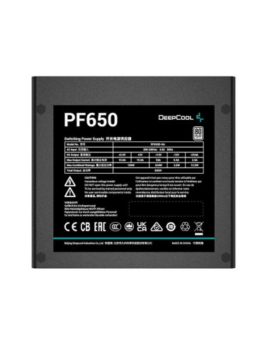Sursa Deepcool PF650 650W neagra,R-PF650D-HA0B-EU