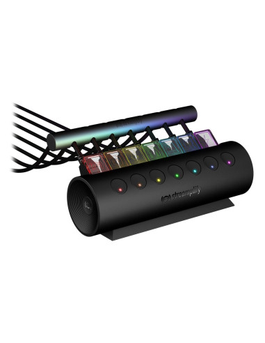 HUB USB Streamplify CTRL 7 iluminare RGB 7 port-uri,HUB CTRL