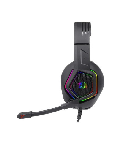 Casti gaming Redragon Medea negre iluminare RGB,H280