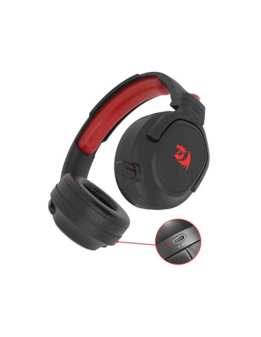 Casti gaming wireless Redragon Hades negre iluminare RGB,H838