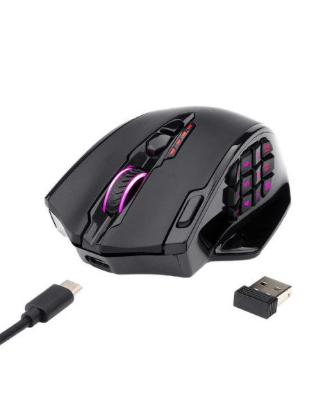 Mouse gaming wireless Redragon Impact Elite negru iluminare