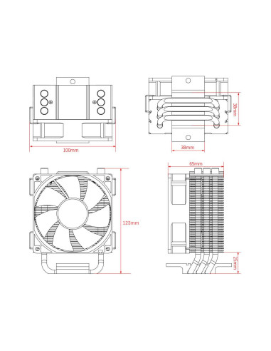 Cooler procesor ID-Cooling SE-903 XT iluminare Rainbow,SE-903-XT