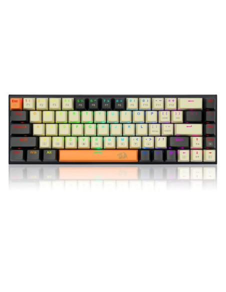 Tastatura gaming mecanica Redragon Ryze alba cu gri iluminare