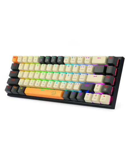 Tastatura gaming mecanica Redragon Ryze alba cu gri iluminare