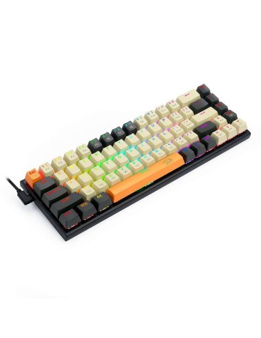 Tastatura gaming mecanica Redragon Ryze alba cu gri iluminare