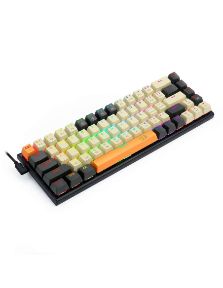 Tastatura gaming mecanica Redragon Ryze alba cu gri iluminare