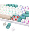 Tastatura gaming mecanica Redragon Kitava alba cu verde