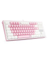 Tastatura gaming mecanica Redragon Bes alba cu roz iluminare
