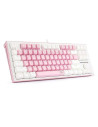 Tastatura gaming mecanica Redragon Bes alba cu roz iluminare