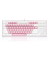 Tastatura gaming mecanica Redragon Bes alba cu roz iluminare