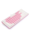 Tastatura gaming mecanica Redragon Bes alba cu roz iluminare