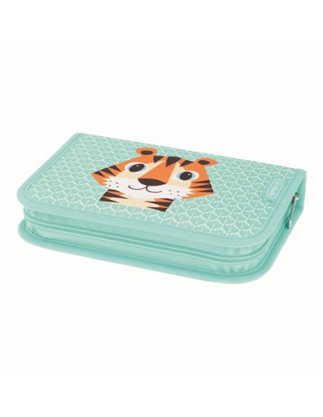 50038251,Penar echipat Herlitz, 31 piese, doua clape, Motiv cute animals-Tiger