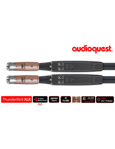 Cablu audio 2XLR - 2XLR AudioQuest Thunderbird, 0.75m, Level 6