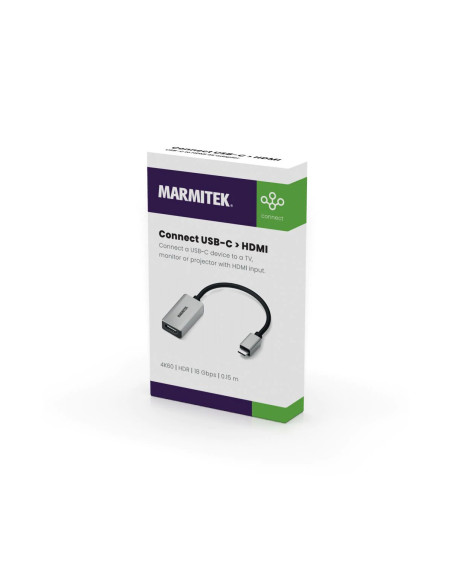 Adaptor/cablu USB-C la HDMI 15cm Marmitek, 08369,8369