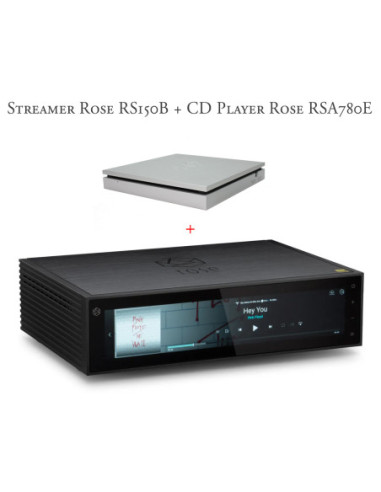 Streamer cu DAC ROSE RS150B Black + CD Player Rose