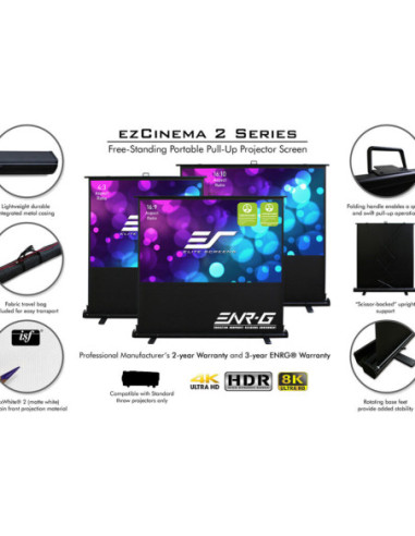 Ecran proiectie podea Pull Up 237 x 133.5 EliteScreens ez